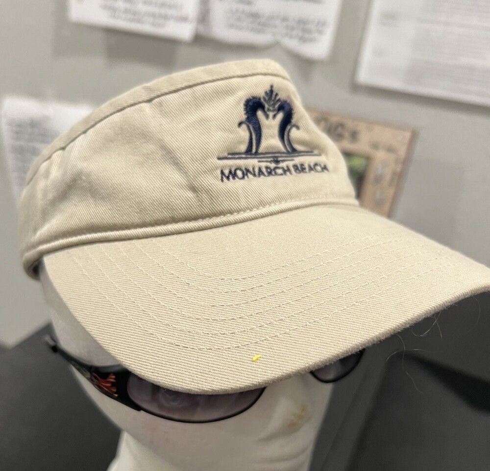 Vintage Golf Visor Hat Monarch Beach One Size Outdoor Wear Sports Visor